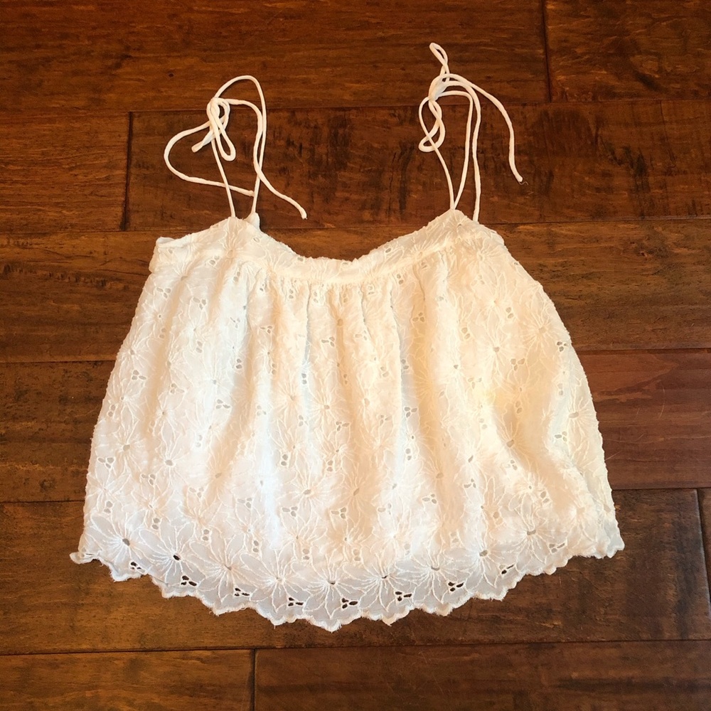 flowy white top